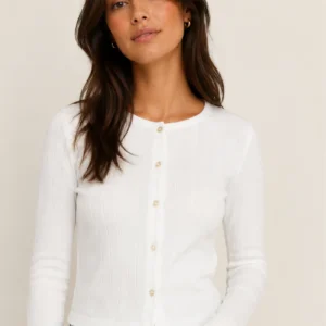 Compact Pointelle Rib Jersey Top