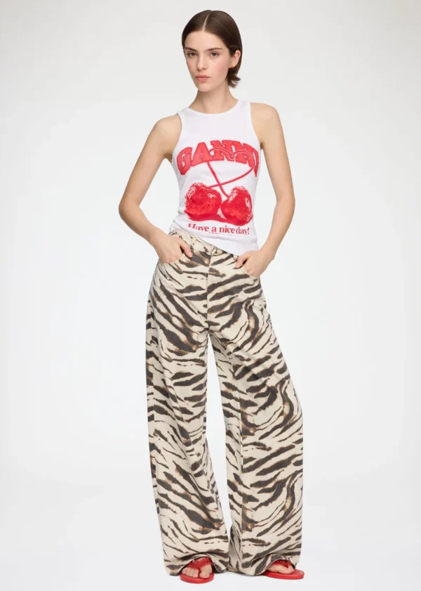Print Denim Lari Jeans