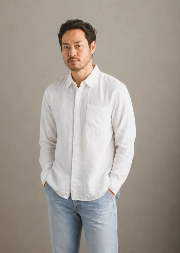 Relaxed Fit Linen Long Sleeve Shirt