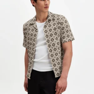 Didcot SS Shirt Cotton Tile Print