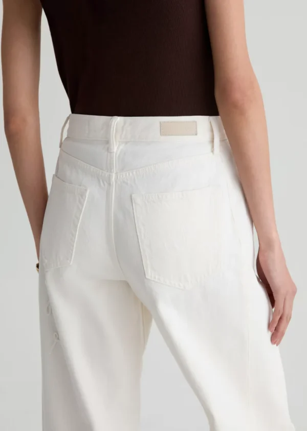 Hattie Crop Barrel Leg Eyelet Jean