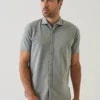 Pima Cotton Stretch Button Front SS Shirt