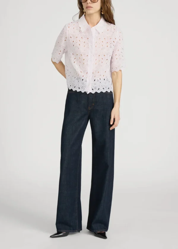 The Paisley Eyelet Top