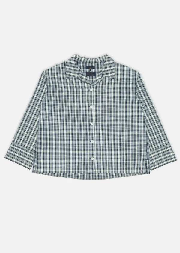 Jutta Shirt Indigo Seersucker
