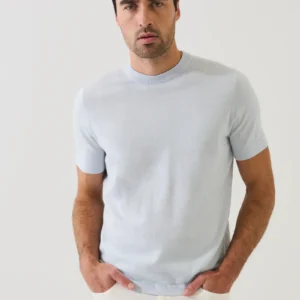 Cotton Blend Short Sleeve Crewneck
