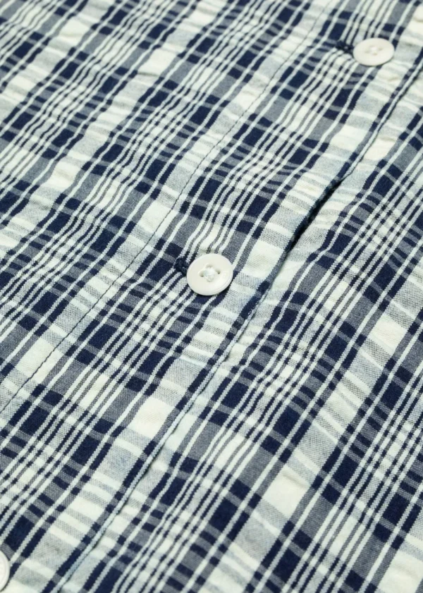 Jutta Shirt Indigo Seersucker