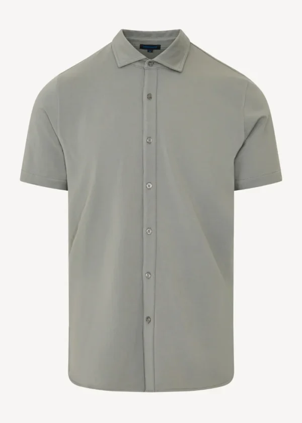 Pima Cotton Stretch Button Front SS Shirt